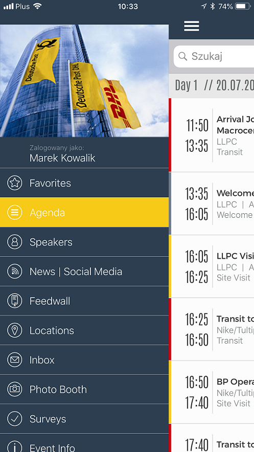 This is the conference app DHL used